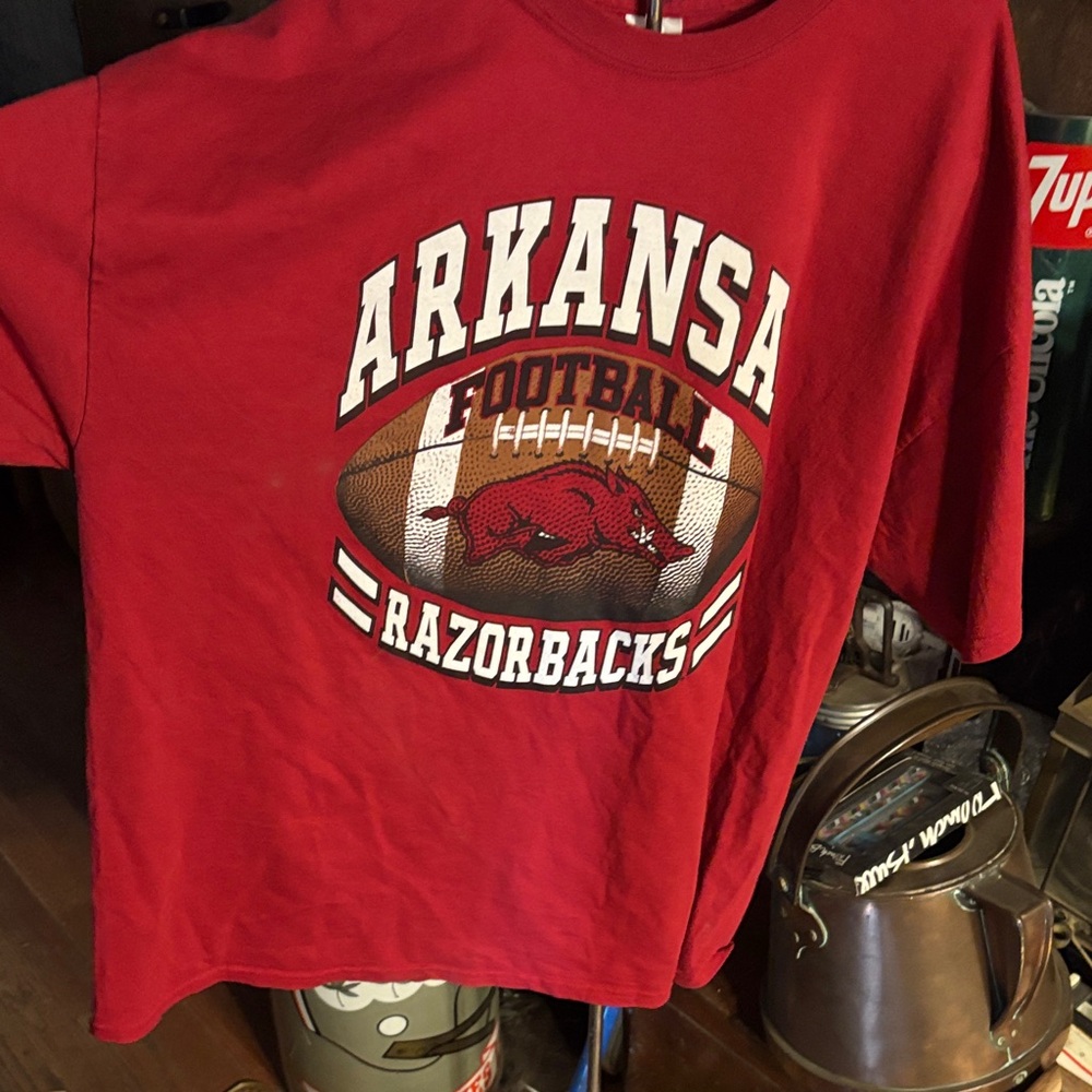 Gildan Red Arkansas Football Tee